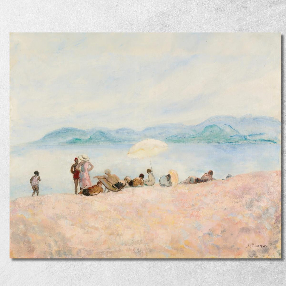 Sulla Spiaggia Henri Lebasque hlb68 quadro stampato su tela Sulla Spiaggia Henri Lebasque hlb68 quadro stampato su tela