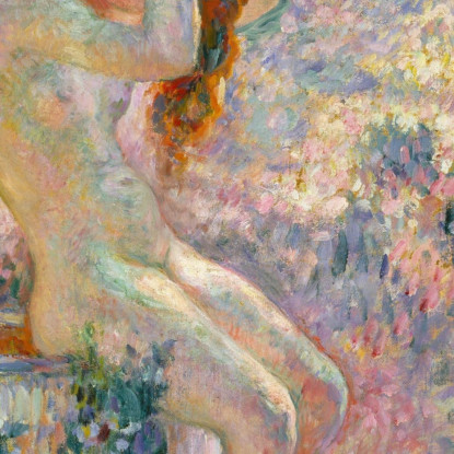 Giovane Nudo Seduto Sul Bordo Di Un Pozzo Henri Lebasque hlb75 quadro stampato su tela