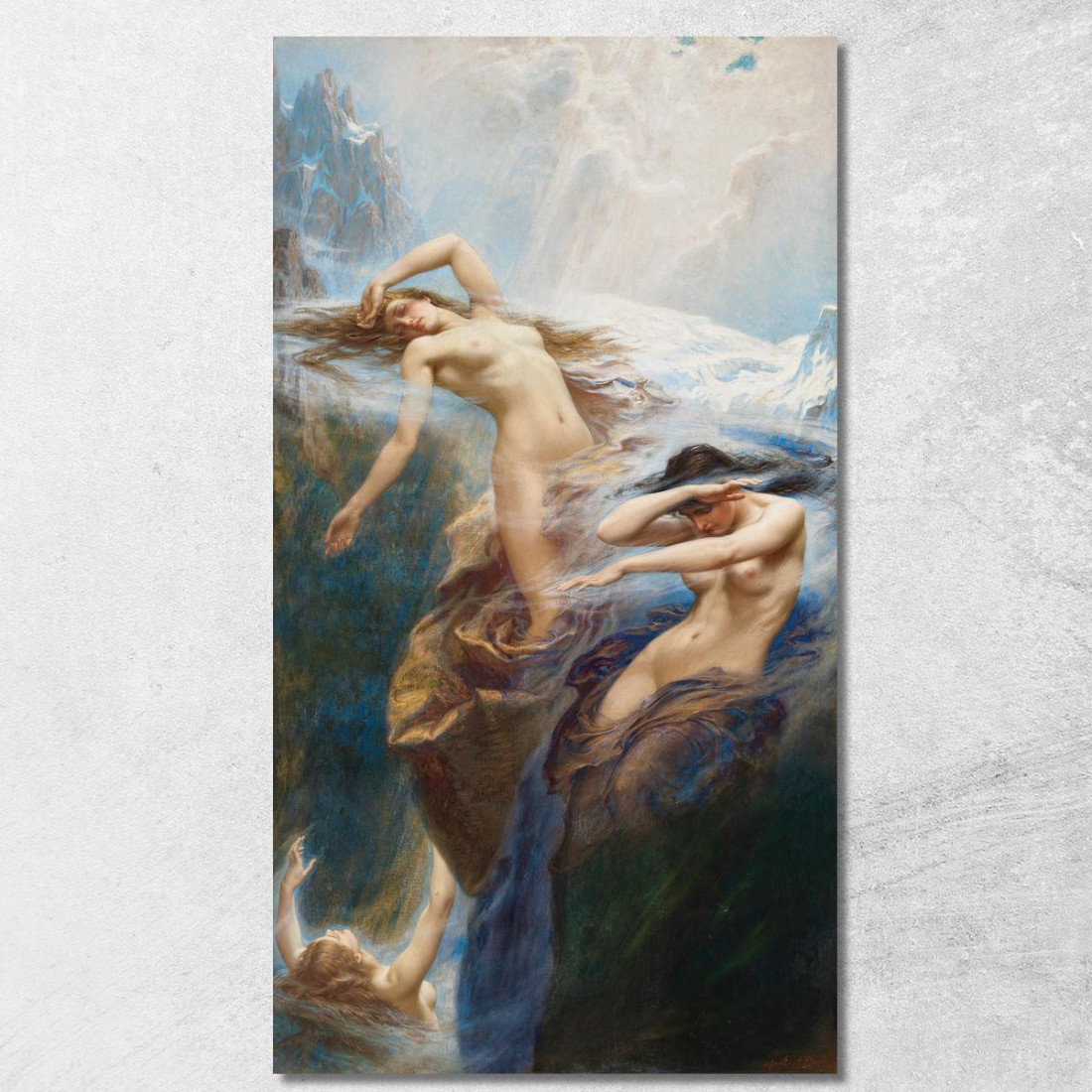 Le Nebbie Di Montagna Herbert James Draper hjd16 quadro stampato su tela Le Nebbie Di Montagna Herbert James Draper hjd16 quadro stampato su tela