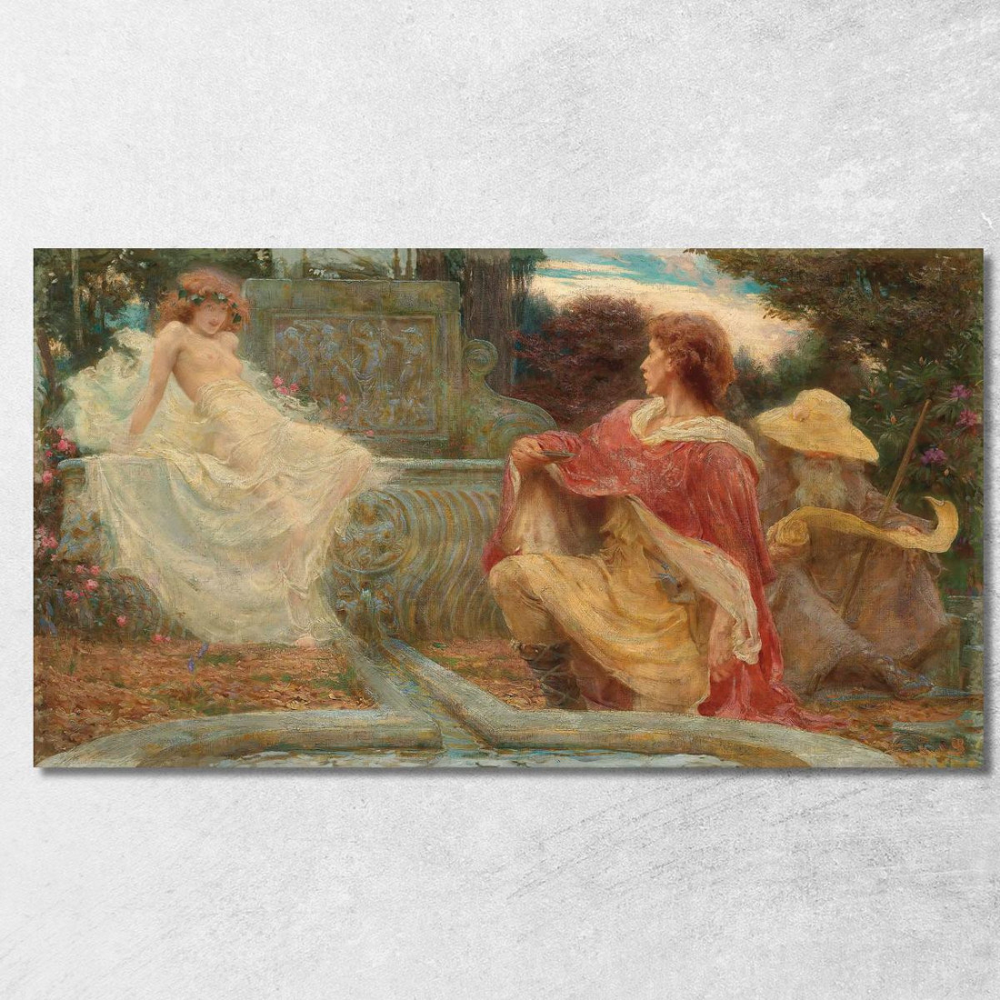 Lo Spirito Della Fontana Herbert James Draper hjd17 quadro stampato su tela Lo Spirito Della Fontana Herbert James Draper hjd17 quadro stampato su tela