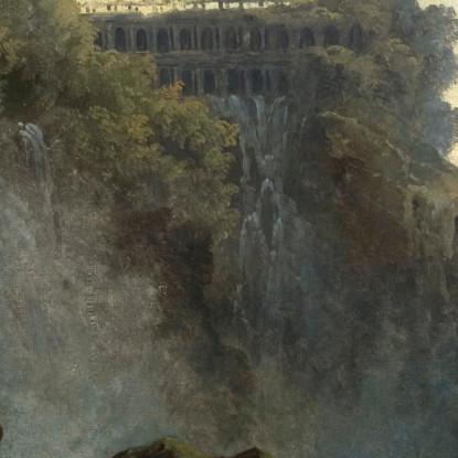 Cascate Di Tivoli Hubert Robert hrb69 quadro stampato su tela