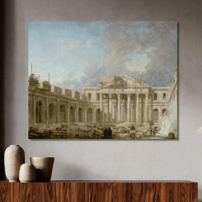 La Scuola Di Chirurgia In Costruzione Hubert Robert hrb72 quadro stampato su tela